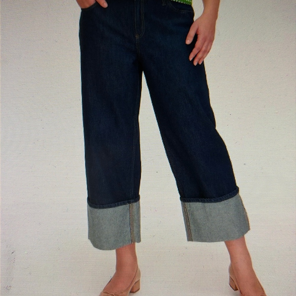 KATE SPADE New York ♠️Women’s High-Rise Straight Leg Wide Cuff Jeans